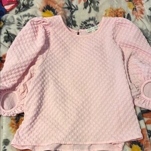 She + Sky Blush Textured Top